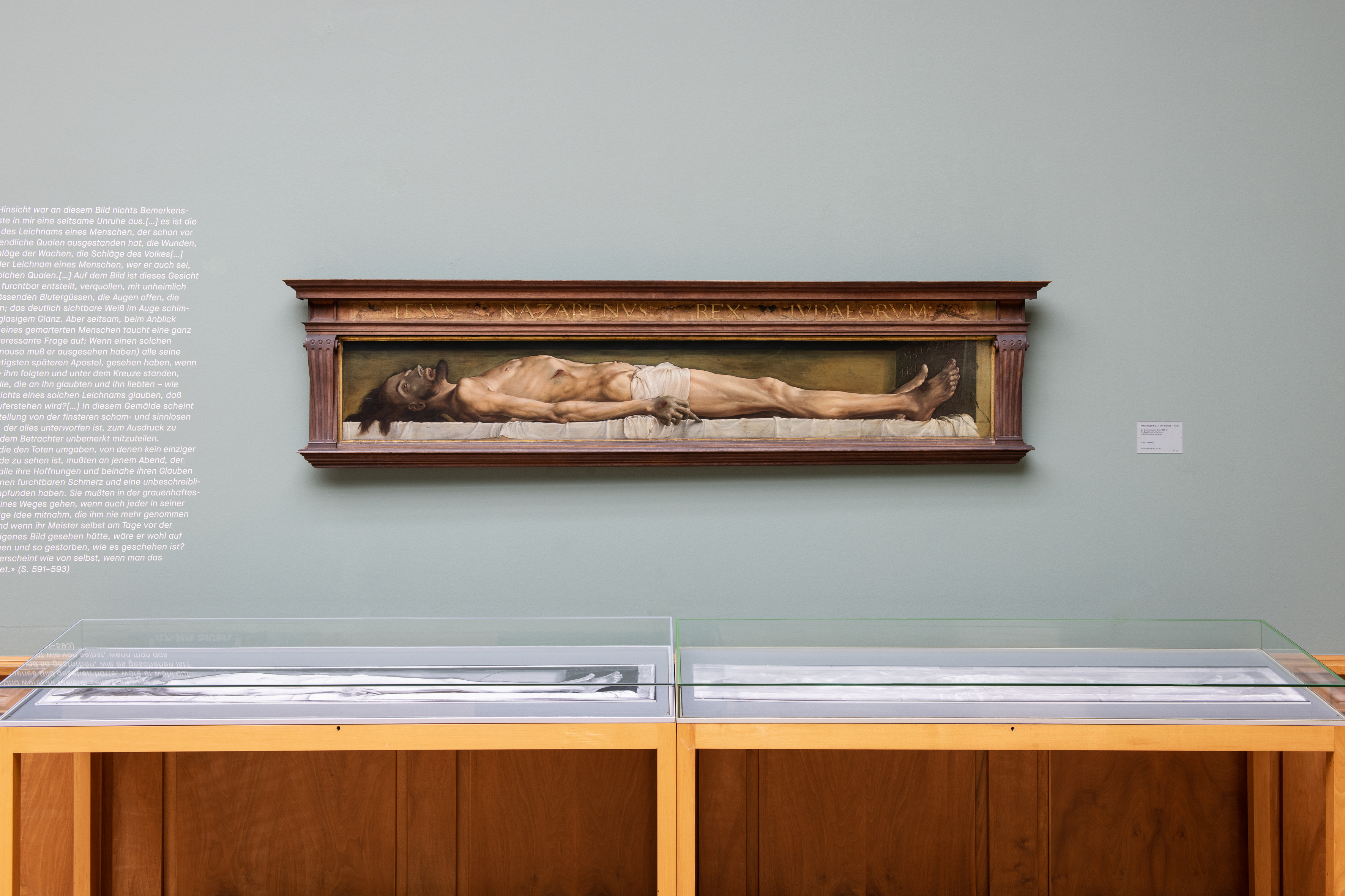 Ausstellungsansicht Holbein und Dostojewski, Foto: Jonas Hänggi