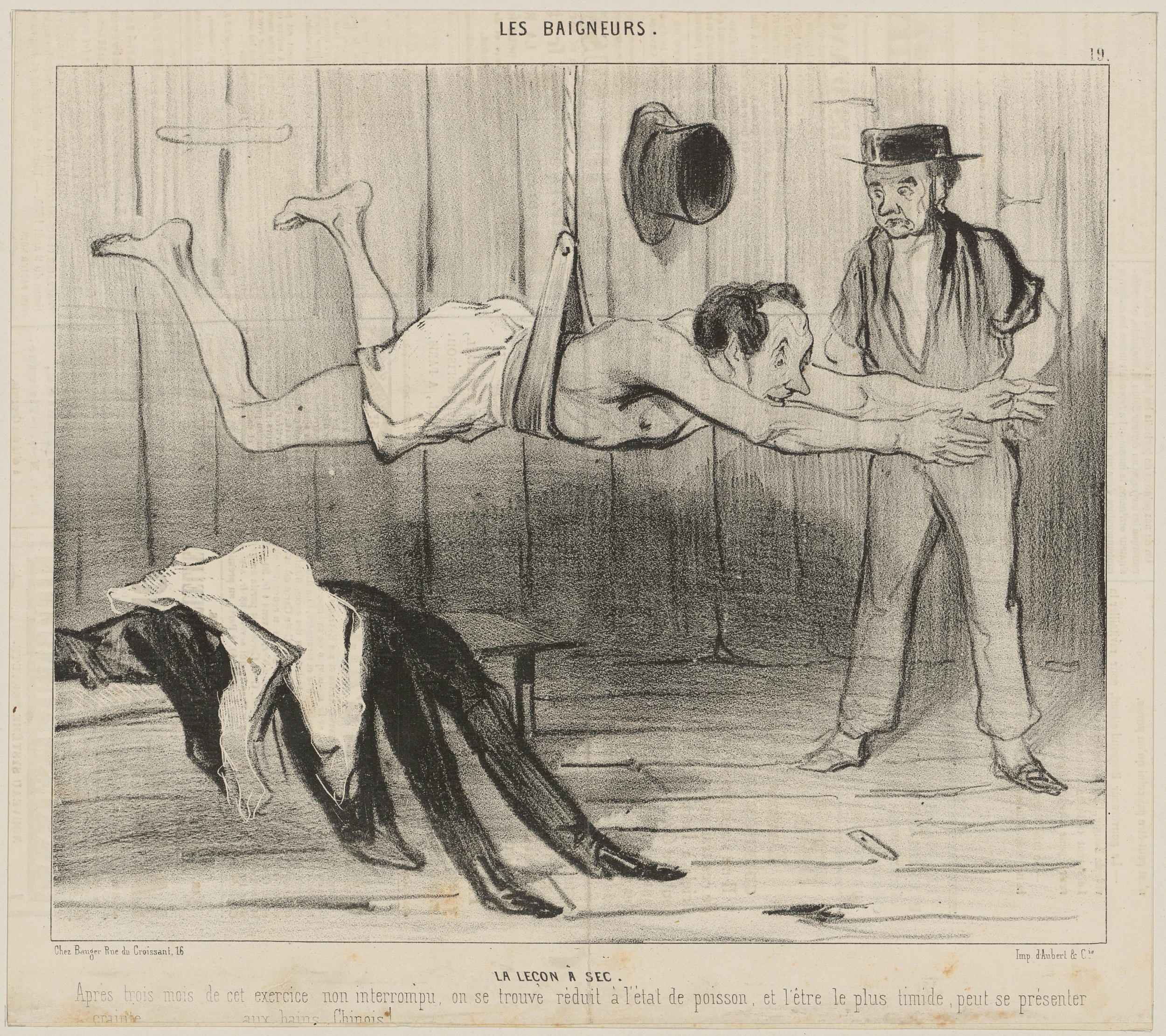 Honoré Daumier, La leçon à sec, 1841