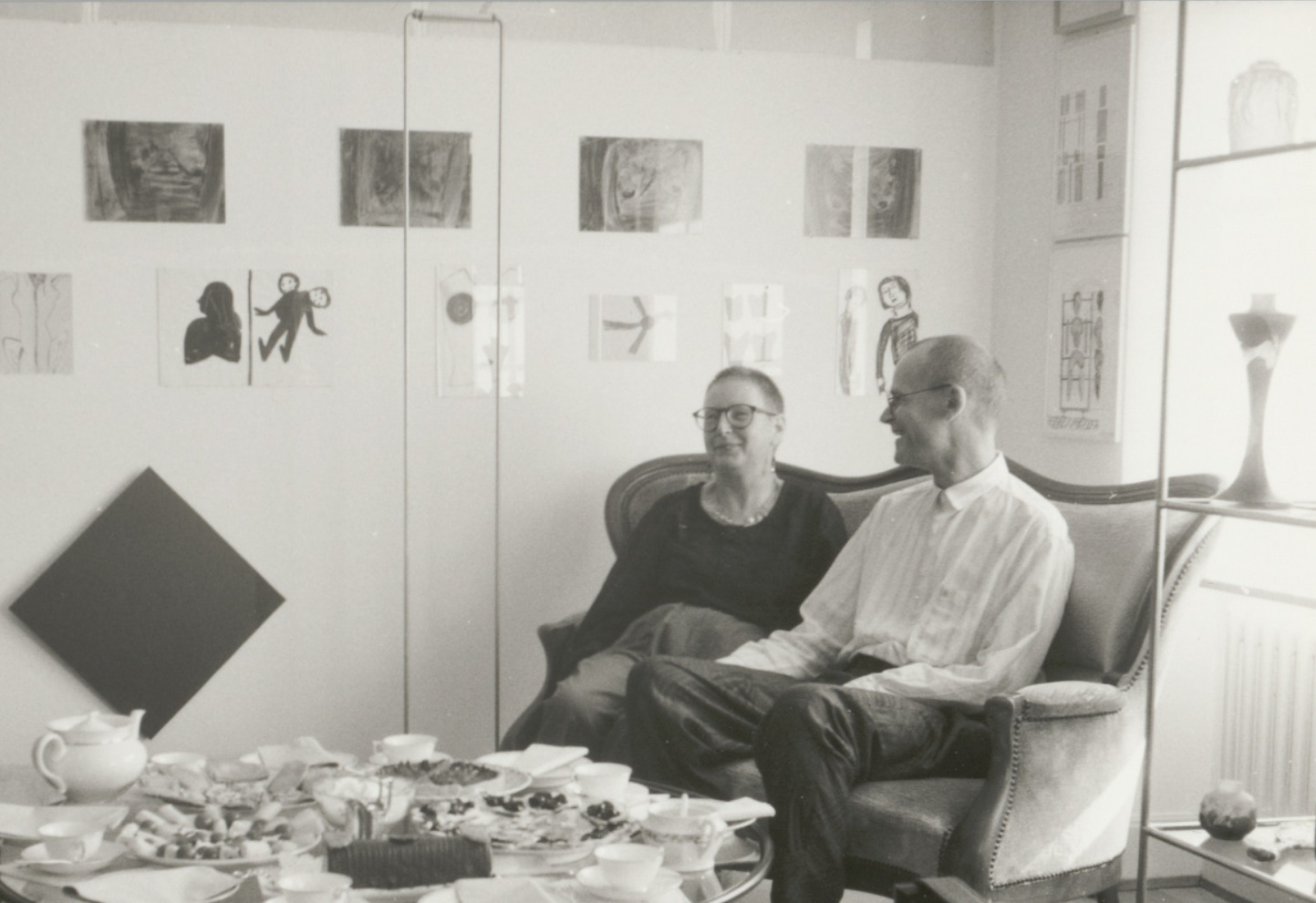 The married couple Tschopp-Janssen, 1997 in their apartment (Photo: Silvia Bächli / Eric Hattan)