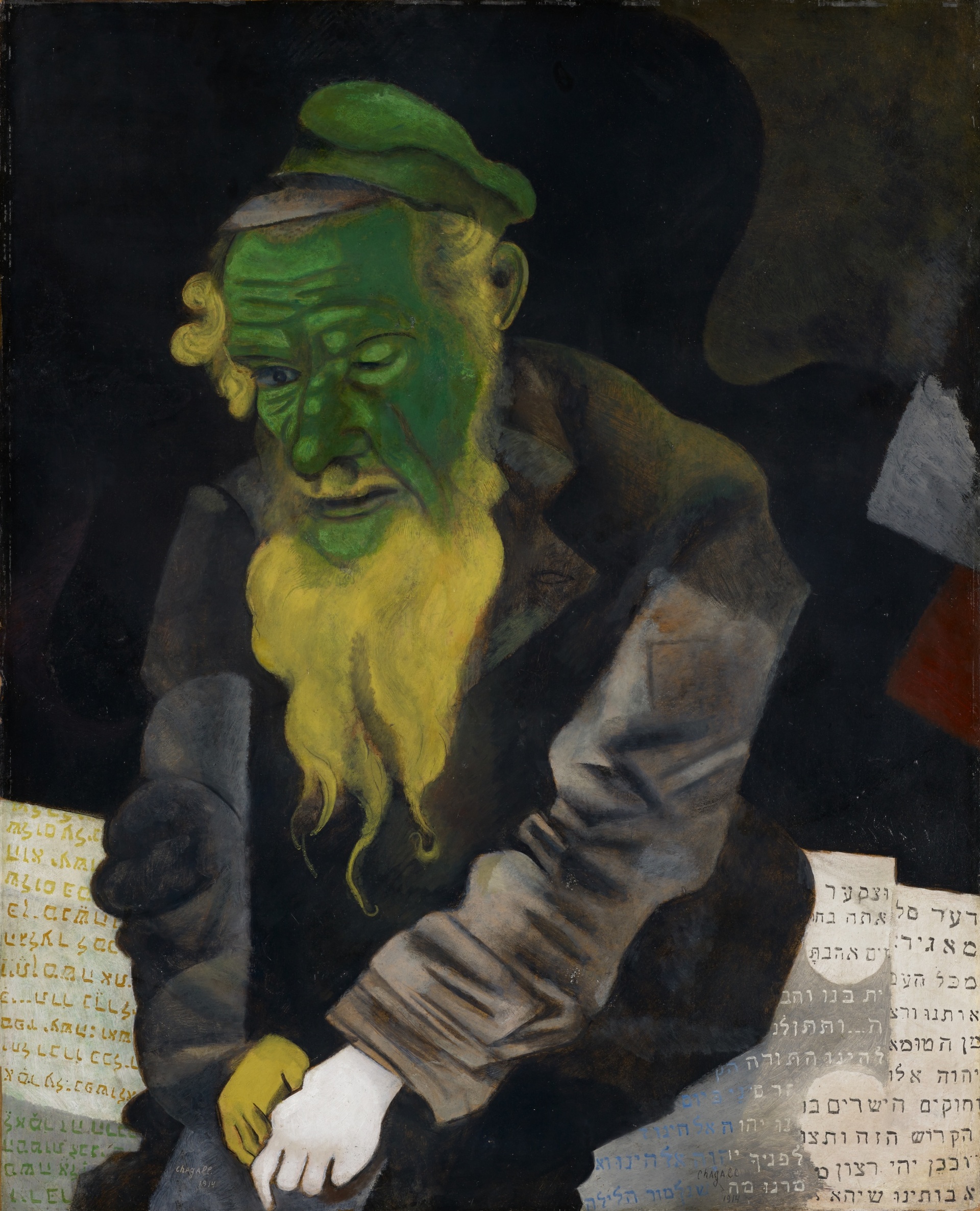 Marc Chagall, Le Juif en vert, 1914</br>Fondation Im Obersteg, Dépôt au Kunstmuseum Basel